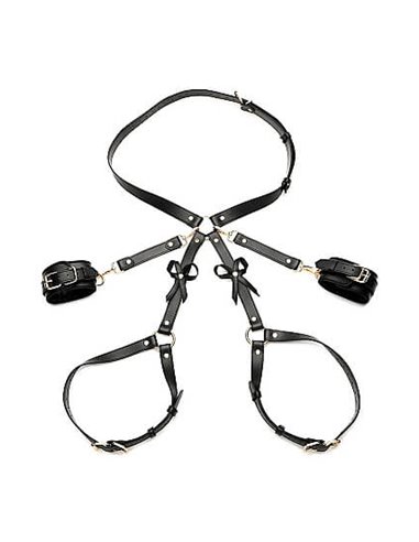 Strict Bondage Harness with Bows XL/2XL Black