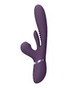 Vive Thrusting Gspot Flapper, PulseWave Clit Stimulator Purple