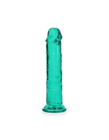RealRock Straight Realistic Dildo Suction Cup 18 Turquoise