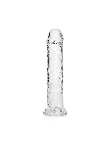 RealRock Straight Realistic Dildo Suction Cup 18 Transparent