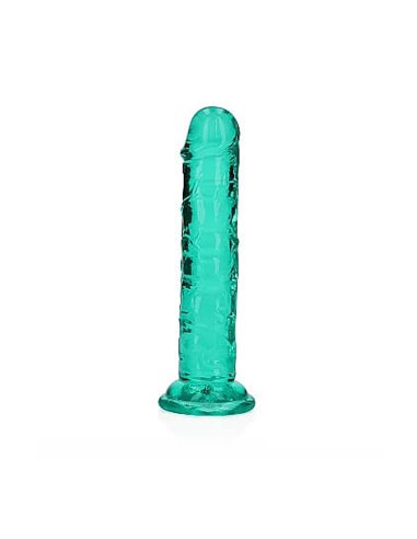 RealRock Straight Realistic Dildo Suction Cup 14.5 Turquoise