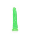 RealRock Slim Realistic Dildo with Suction Cup GitD 15.5 cm Neon Green