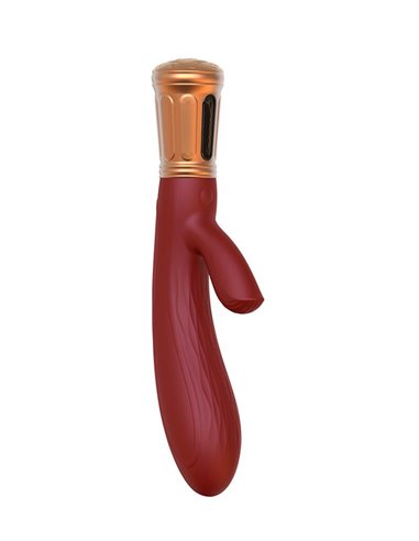 Viotec Mina Rabbit Vibrator Gold and Wine Red