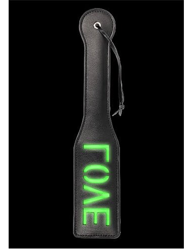 Ouch Love Paddle Glow in the Dark Black Neon Green