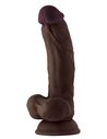 Shaft Model C 7.5 inch Liquid Silicone Dong with Balls Mahogany