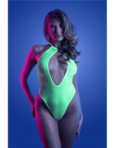 Glow Nocturnal Halter Body Neon Green Queen Size 46/52