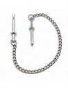 Rimba kinky nipple clamps with chain Silver