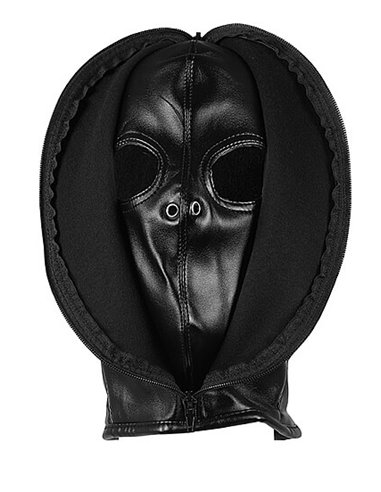 Ouch Zip-up Bondage Mask Black