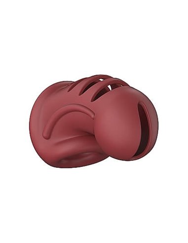 ManCage Model 28 Ultra Soft Silicone Chastity Cage Red