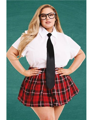 Teacher Pet Woman’s 4PC Private School Sweetheart Costume Queen Size