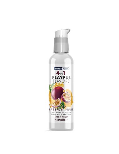 Swiss Navy 4 in 1 Lubricant with Wild Passion Fruit Flavor 118 ml