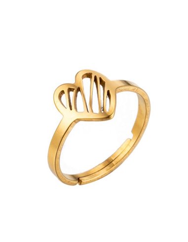 Ring Stainless Steel Adjustable Heart