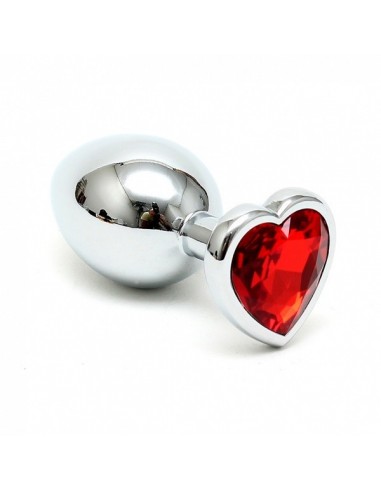 Rimba butt plug small with a Red heartshaped cristal