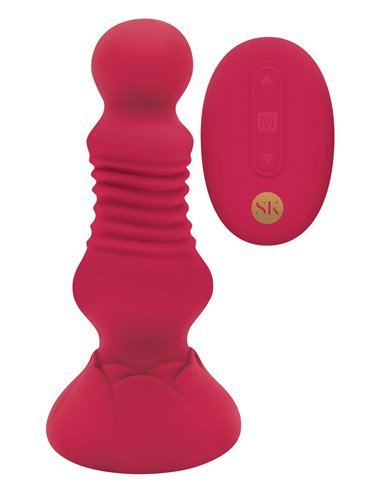 Secret Kisses Remote Thrusting Rosebud Buttplug