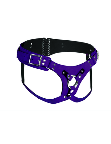 Strap-U Bodice Deluxe Leather Corset Harness Purple