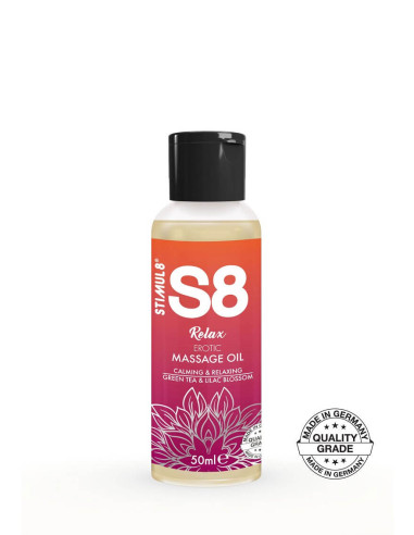 Stimul8 S8 Massage Oil 50 ml Relax- Green Tea & Lilac Blossom