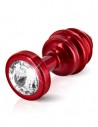 Diogol Anni Buttplug ribbed red 35 mm
