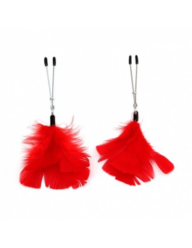 Rimba Nipple clamps with feathers