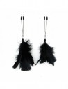 Rimba Nipple clamps with feathers black