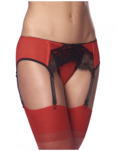 Amorable Suspenderbelt with G-string and stockings red