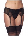 Amorable Suspenderbelt with G-string and stockings black