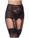 Amorable Suspenderbelt with G-string and stockings black S/M
