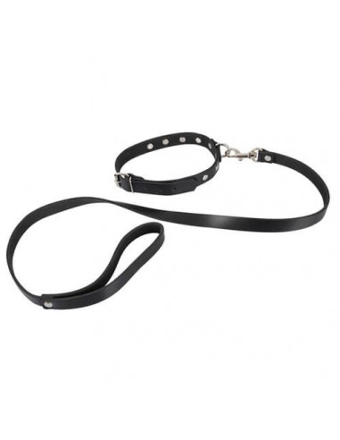 Zado Leather collar with leash