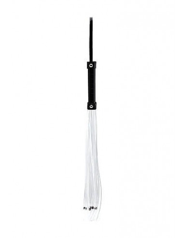 Bad Romance Black and white translucent whip with metal nails