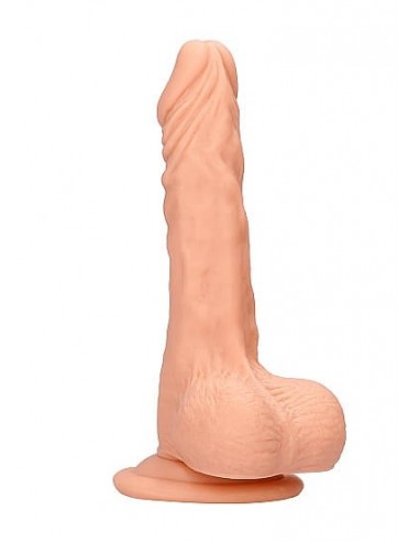 Real Rock Realistic dildo with balls 23 cm White