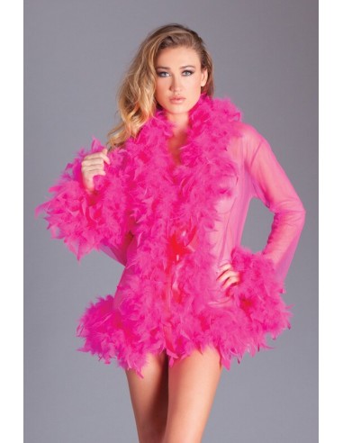 Be Wicked Kimono with feathers pink