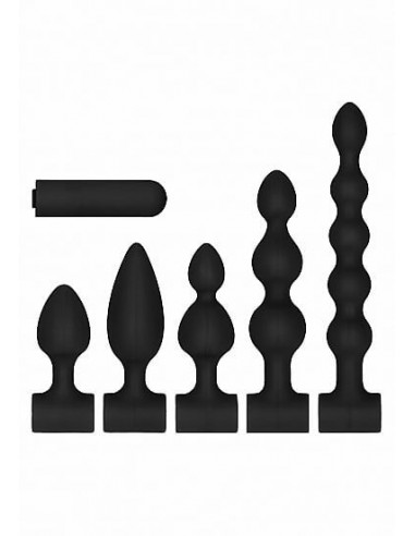 Ouch Silicone USB rechargeable anal set black