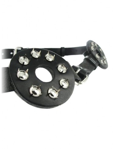 Strict leather Studded spiked Breast binder