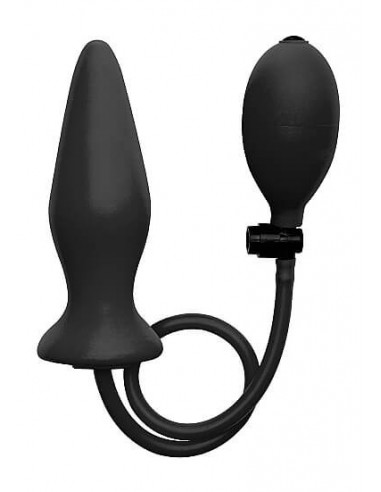 Ouch Black Inflatable silicone plug