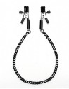 Rimba Black Nipple clamps with chain