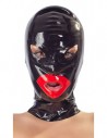 The latex collection Bondage hoofdmasker met lippen