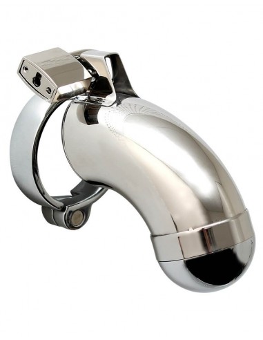 Rimba Male Chastity Device with padlock silver