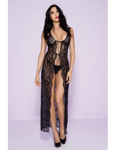 Musiclegs Long lace dress with tying