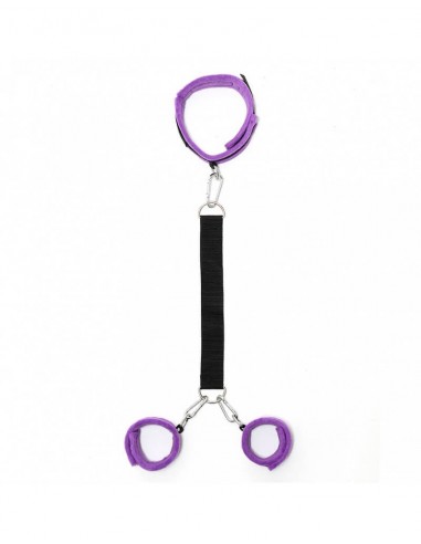 Rimba Soft collar to wrist cuff set purple