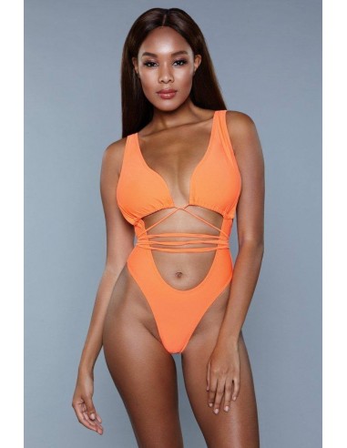 Be Wicked Swimwear Makayla Monokini Orange Xs
