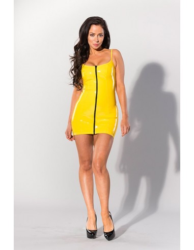 Guilty Pleasure Mini dress with zipper Yellow S