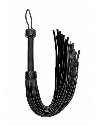 Ouch Pain Heavy leather tail flogger black