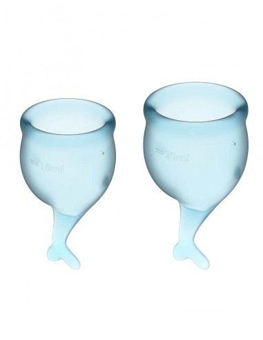 Satisfyer Feel secure menstrual cup Light blue