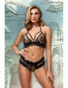 Baci Lingerie Criss Cross mesh and lace army girl One size