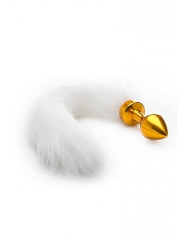 Ouch White tail butt plug gold