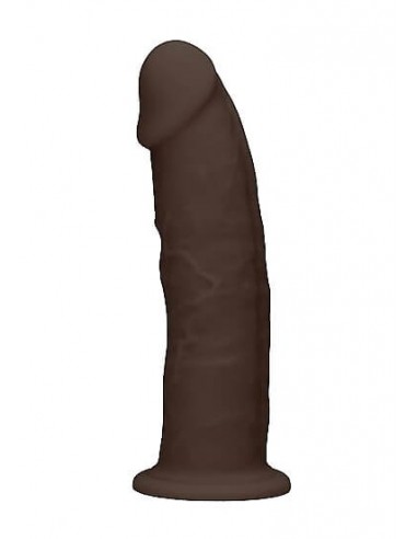 RealRock Silicone dildo without balls brown 19.2 cm