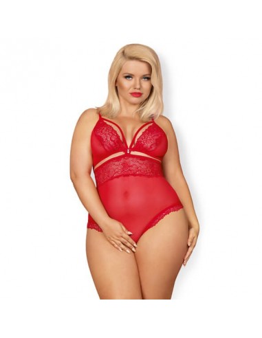 Obsessive 838 Teddy open crotch red XXL
