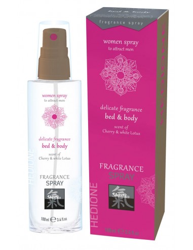 Shiatsu Pheromone bed and body spray for women cherry and white lotus