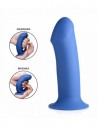 Squeeze it Thick flexible dildo Blue