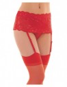 Rimba Suspenderbelt with stockings red