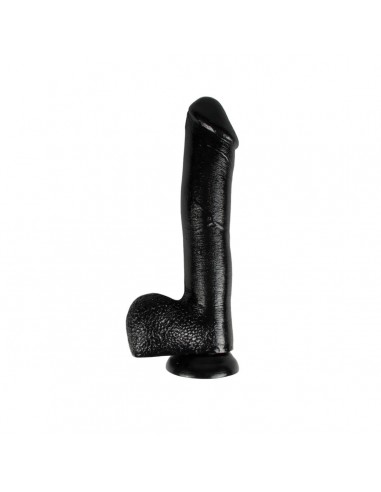 Master Series Mighty Midnight Realistic dildo with scrotum 25 cm